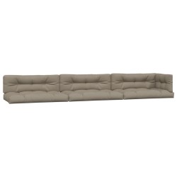 vidaXL Palettenkissen 7-tlg. Taupe Stoff
