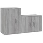 vidaXL 2-tlg. TV-Schrank-Set Grau Sonoma Holzwerkstoff vidaXL 2-tlg. TV-Schrank-Set Grau Sonoma Holzwerkstoff