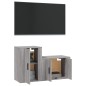 vidaXL 2-tlg. TV-Schrank-Set Grau Sonoma Holzwerkstoff vidaXL 2-tlg. TV-Schrank-Set Grau Sonoma Holzwerkstoff