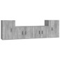 vidaXL 4-tlg. TV-Schrank-Set Betongrau Holzwerkstoff vidaXL 4-tlg. TV-Schrank-Set Betongrau Holzwerkstoff