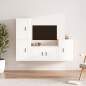 vidaXL 4-tlg. TV-Schrank-Set Weiß Holzwerkstoff vidaXL 4-tlg. TV-Schrank-Set Weiß Holzwerkstoff