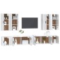 vidaXL 8-tlg. TV-Schrank-Set Hochglanz-Weiß Holzwerkstoff vidaXL 8-tlg. TV-Schrank-Set Hochglanz-Weiß Holzwerkstoff