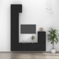 vidaXL 5-tlg. TV-Schrank-Set Schwarz Holzwerkstoff vidaXL 5-tlg. TV-Schrank-Set Schwarz Holzwerkstoff