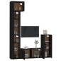 vidaXL 5-tlg. TV-Schrank-Set Schwarz Holzwerkstoff vidaXL 5-tlg. TV-Schrank-Set Schwarz Holzwerkstoff
