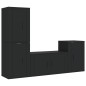 vidaXL 4-tlg. TV-Schrank-Set Schwarz Holzwerkstoff vidaXL 4-tlg. TV-Schrank-Set Schwarz Holzwerkstoff