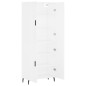 Highboard Weiß 69,5x34x180 cm Holzwerkstoff Highboard Weiß 69,5x34x180 cm Holzwerkstoff