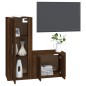 vidaXL 2-tlg. TV-Schrank-Set Braun Eichen-Optik Holzwerkstoff vidaXL 2-tlg. TV-Schrank-Set Braun Eichen-Optik Holzwerkstoff