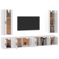vidaXL 6-tlg. TV-Schrank-Set Hochglanz-Weiß Holzwerkstoff vidaXL 6-tlg. TV-Schrank-Set Hochglanz-Weiß Holzwerkstoff