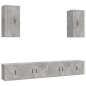 vidaXL 6-tlg. TV-Schrank-Set Betongrau Holzwerkstoff vidaXL 6-tlg. TV-Schrank-Set Betongrau Holzwerkstoff