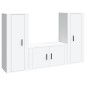 vidaXL 3-tlg. TV-Schrank-Set Weiß Holzwerkstoff vidaXL 3-tlg. TV-Schrank-Set Weiß Holzwerkstoff