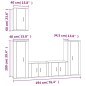vidaXL 5-tlg. TV-Schrank-Set Weiß Holzwerkstoff vidaXL 5-tlg. TV-Schrank-Set Weiß Holzwerkstoff