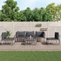 vidaXL 6-tlg. Garten-Lounge-Set mit Kissen Anthrazit Poly Rattan vidaXL 6-tlg. Garten-Lounge-Set mit Kissen Anthrazit Poly Rattan