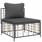 vidaXL 6-tlg. Garten-Lounge-Set mit Kissen Anthrazit Poly Rattan vidaXL 6-tlg. Garten-Lounge-Set mit Kissen Anthrazit Poly Rattan