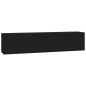 vidaXL 3-tlg. TV-Schrank-Set Schwarz Holzwerkstoff vidaXL 3-tlg. TV-Schrank-Set Schwarz Holzwerkstoff