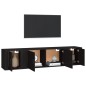 vidaXL 3-tlg. TV-Schrank-Set Schwarz Holzwerkstoff vidaXL 3-tlg. TV-Schrank-Set Schwarz Holzwerkstoff