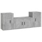 vidaXL 3-tlg. TV-Schrank-Set Betongrau Holzwerkstoff vidaXL 3-tlg. TV-Schrank-Set Betongrau Holzwerkstoff