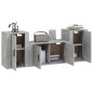 vidaXL 3-tlg. TV-Schrank-Set Betongrau Holzwerkstoff vidaXL 3-tlg. TV-Schrank-Set Betongrau Holzwerkstoff