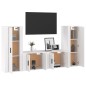 vidaXL 4-tlg. TV-Schrank-Set Hochglanz-Weiß Holzwerkstoff vidaXL 4-tlg. TV-Schrank-Set Hochglanz-Weiß Holzwerkstoff