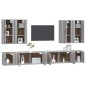 vidaXL 8-tlg. TV-Schrank-Set Grau Sonoma Holzwerkstoff vidaXL 8-tlg. TV-Schrank-Set Grau Sonoma Holzwerkstoff