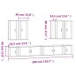 vidaXL 8-tlg. TV-Schrank-Set Grau Sonoma Holzwerkstoff vidaXL 8-tlg. TV-Schrank-Set Grau Sonoma Holzwerkstoff