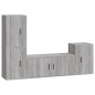 vidaXL 4-tlg. TV-Schrank-Set Grau Sonoma Holzwerkstoff vidaXL 4-tlg. TV-Schrank-Set Grau Sonoma Holzwerkstoff