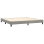 vidaXL Boxspringbett mit Matratze Hellgrau 200x200 cm Samt vidaXL Boxspringbett mit Matratze Hellgrau 200x200 cm Samt