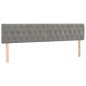 vidaXL Boxspringbett mit Matratze Hellgrau 200x200 cm Samt vidaXL Boxspringbett mit Matratze Hellgrau 200x200 cm Samt