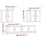 vidaXL 6-tlg. TV-Schrank-Set Weiß Holzwerkstoff vidaXL 6-tlg. TV-Schrank-Set Weiß Holzwerkstoff