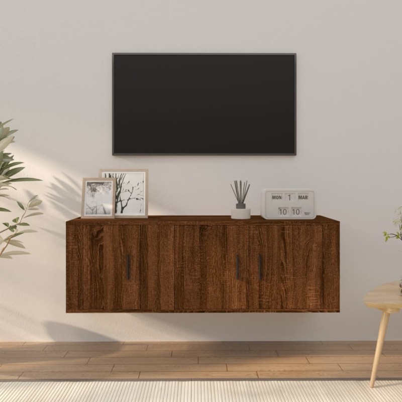 vidaXL 2-tlg. TV-Schrank-Set Braun Eichen-Optik Holzwerkstoff vidaXL 2-tlg. TV-Schrank-Set Braun Eichen-Optik Holzwerkstoff