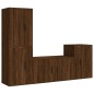 vidaXL 4-tlg. TV-Schrank-Set Braun Eichen-Optik Holzwerkstoff vidaXL 4-tlg. TV-Schrank-Set Braun Eichen-Optik Holzwerkstoff