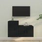 vidaXL 2-tlg. TV-Schrank-Set Schwarz Holzwerkstoff vidaXL 2-tlg. TV-Schrank-Set Schwarz Holzwerkstoff