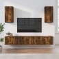 vidaXL 6-tlg. TV-Schrank-Set Räuchereiche Holzwerkstoff vidaXL 6-tlg. TV-Schrank-Set Räuchereiche Holzwerkstoff