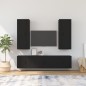 vidaXL 5-tlg. TV-Schrank-Set Schwarz Holzwerkstoff vidaXL 5-tlg. TV-Schrank-Set Schwarz Holzwerkstoff