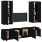 vidaXL 5-tlg. TV-Schrank-Set Schwarz Holzwerkstoff vidaXL 5-tlg. TV-Schrank-Set Schwarz Holzwerkstoff