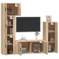 vidaXL 5-tlg. TV-Schrank-Set Sonoma-Eiche Holzwerkstoff vidaXL 5-tlg. TV-Schrank-Set Sonoma-Eiche Holzwerkstoff