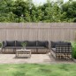 vidaXL 8-tlg. Garten-Lounge-Set mit Kissen Anthrazit Poly Rattan vidaXL 8-tlg. Garten-Lounge-Set mit Kissen Anthrazit Poly Rattan