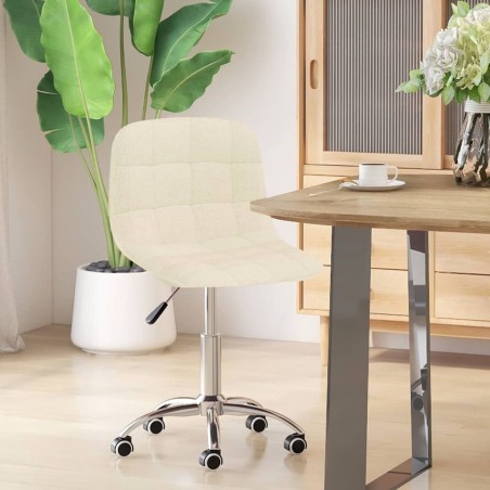 Esszimmerstuhl Drehbar Creme Stoff