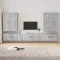 vidaXL 7-tlg. TV-Schrank-Set Grau Sonoma Holzwerkstoff vidaXL 7-tlg. TV-Schrank-Set Grau Sonoma Holzwerkstoff