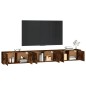 vidaXL TV-Wandschränke 3 Stk. Räuchereiche 100x34,5x40 cm vidaXL TV-Wandschränke 3 Stk. Räuchereiche 100x34,5x40 cm