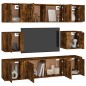 vidaXL 8-tlg. TV-Schrank-Set Räuchereiche Holzwerkstoff vidaXL 8-tlg. TV-Schrank-Set Räuchereiche Holzwerkstoff