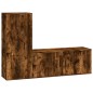vidaXL 2-tlg. TV-Schrank-Set Räuchereiche Holzwerkstoff vidaXL 2-tlg. TV-Schrank-Set Räuchereiche Holzwerkstoff