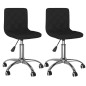 Esszimmerstühle 2 Stk. Drehbar Schwarz Samt Esszimmerstühle 2 Stk. Drehbar Schwarz Samt