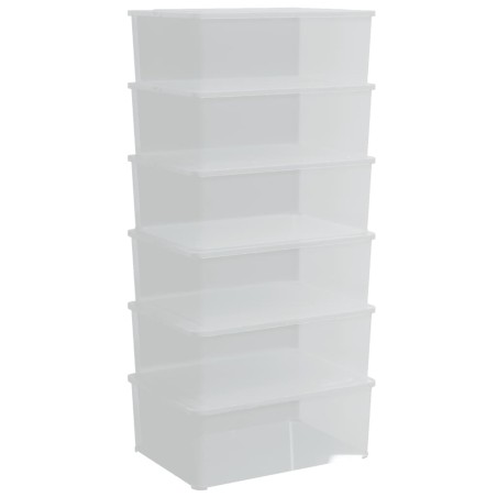 vidaXL Aufbewahrungsboxen 6 Stk. Kunststoff 10 L Stapelbar