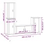 vidaXL 4-tlg. TV-Schrank-Set Weiß Holzwerkstoff vidaXL 4-tlg. TV-Schrank-Set Weiß Holzwerkstoff