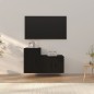 vidaXL 2-tlg. TV-Schrank-Set Schwarz Holzwerkstoff vidaXL 2-tlg. TV-Schrank-Set Schwarz Holzwerkstoff