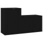 vidaXL 2-tlg. TV-Schrank-Set Schwarz Holzwerkstoff vidaXL 2-tlg. TV-Schrank-Set Schwarz Holzwerkstoff