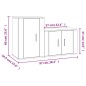 vidaXL 2-tlg. TV-Schrank-Set Schwarz Holzwerkstoff vidaXL 2-tlg. TV-Schrank-Set Schwarz Holzwerkstoff