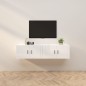 vidaXL TV-Wandschränke 2 Stk. Hochglanz-Weiß 80x34,5x40 cm vidaXL TV-Wandschränke 2 Stk. Hochglanz-Weiß 80x34,5x40 cm