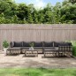 vidaXL 10-tlg. Garten-Lounge-Set mit Kissen Anthrazit Poly Rattan vidaXL 10-tlg. Garten-Lounge-Set mit Kissen Anthrazit Poly Rattan