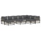 vidaXL 10-tlg. Garten-Lounge-Set mit Kissen Anthrazit Poly Rattan vidaXL 10-tlg. Garten-Lounge-Set mit Kissen Anthrazit Poly Rattan